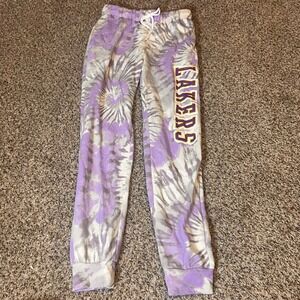 Hybrid Apparel Lakers Tie Dye Joggers Lounge Pants Comfy Casual Women's S